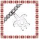 Martisor Bratara Inox Bile Broscuta Testoasa Argintie