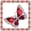 Martisor Unicat Brosa Burgundy Butterfly