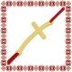 Martisor Bratara Argint 925 Placat Aur 24K Cruce