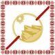 Martisor Bratara Argint 925 Placat Aur 24K Peisaj Montan cu Soare