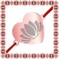 Martisor Bratara Inox Inima Rose Gold Floare de Lotus