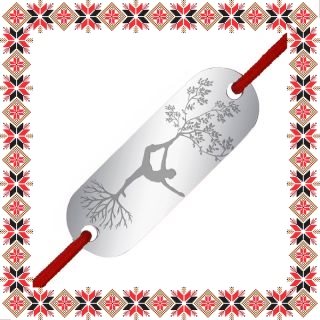 Martisor Bratara Inox Placuta Argintie Yoga Natura