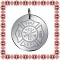 Martisor Pandantiv Inox Banut Argintiu Simbol Pompieri