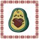 Martisor Brosa Avocado Inimioara