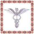 Martisor Brosa Medicina Simbol Argintiu