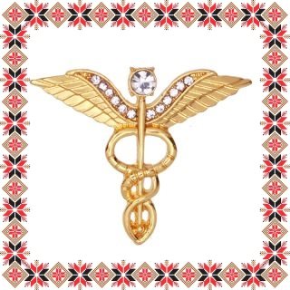 Martisor Brosa Medicina Simbol Auriu