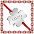 Martisor Bratara Inox Trifoi Argintiu Personalizat Logo