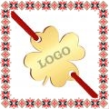 Martisor Bratara Inox Trifoi Auriu Personalizat Logo