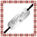 Martisor Bratara Inox Placuta Argintie Barbati Nume Dorian