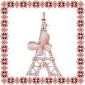Martisor Brosa Turnul Eiffel cu Fluture