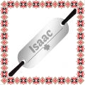 Martisor Bratara Inox Placuta Argintie Barbati Nume Isaac