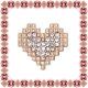 Martisor Brosa Aurie Inima Pixel