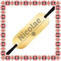 Martisor Bratara Inox Placuta Aurie Barbati Nume Nicolae