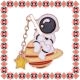 Martisor Brosa Astronaut Saturn