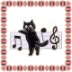 Martisor Brosa Pisica Note Muzicale