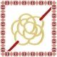 Martisor Bratara Argint 925 Placat Aur 24K Contur Trandafir