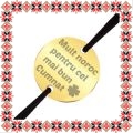 Martisor Bratara Inox Barbati Banut Auriu Mult Noroc Cumnat