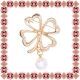 Martisor Brosa Contur Trifoi Norocos cu Perluta