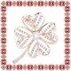 Martisor Brosa Trifoi Filigranat cu Pietre