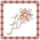 Martisor Brosa Floare Stilizata cu Pietre