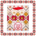 Punguta Cadou Motive Flori Urare Fiica, 12x14.5x6cm