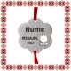 Martisor Personalizat Bratara Inox Praf de Stele Floare Argintie Nume Mesaj