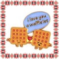 Martisor Brosa I Love you a Waffle lot