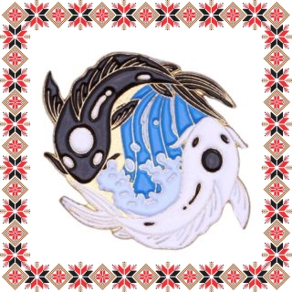 Martisor Brosa Yin Yang Pesti Koi