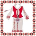 Bratara martisor Rosu Alb Motive Traditionale Romb