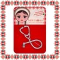 Martisor Brosa Argintie Stetoscop Piatra