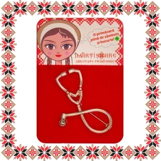 Martisor Brosa Aurie Stetoscop Piatra