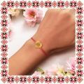 Martisor Bratara Inox Inima Aurie Doamna cu Coc