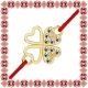 Martisor Bratara Argint 925 Placat cu Aur 24K Trifoi Cristale Gavbari Transparente