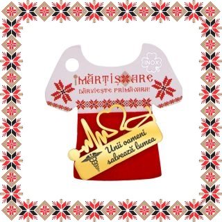 Martisor Brosa Inox Stetoscop Oameni care salveaza