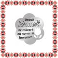 Martisor Brosa Inox Floare Argintie Urare Mama