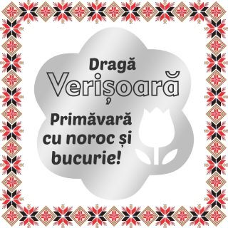 Martisor Brosa Inox Floare Argintie Urare Verisoara