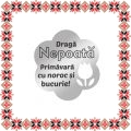 Martisor Brosa Inox Floare Argintie Urare Nepoata