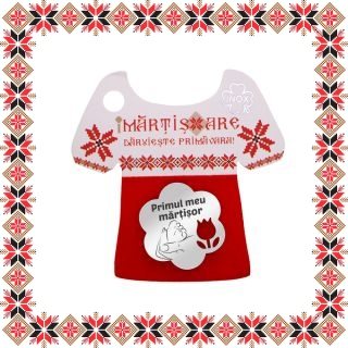 Martisor Brosa Inox Floare Argintie Primul Martisor