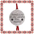 Martisor Bratara Inox Praf de Stele Banut Argintiu Mesaj Mama