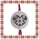 Martisor Bratara Inox Praf de Stele Banut Argintiu Inima Motive Traditionale