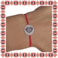 Martisor Bratara Inox Praf de Stele Banut Argintiu Inima Motive Traditionale