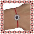 Martisor Bratara Inox Praf de Stele Banut Argintiu Trifoi Mult Noroc