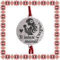 Martisor Bratara Inox Praf de Stele Banut Argintiu Silueta Mama