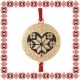 Martisor Bratara Inox Praf de Stele Banut Auriu Inima Motive Traditionale