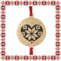 Martisor Bratara Inox Praf de Stele Banut Auriu Inima Motive Traditionale