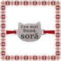 Martisor Bratara Inox Praf de Stele Pisica Argintie Sora