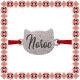 Martisor Bratara Inox Praf de Stele Pisica Argintie Noroc