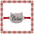 Martisor Bratara Inox Praf de Stele Pisica Argintie Noroc