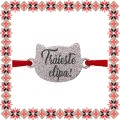 Martisor Bratara Inox Praf de Stele Pisica Argintie Traieste Clipa