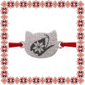 Martisor Bratara Inox Praf de Stele Pisica Argintie Ghiocel